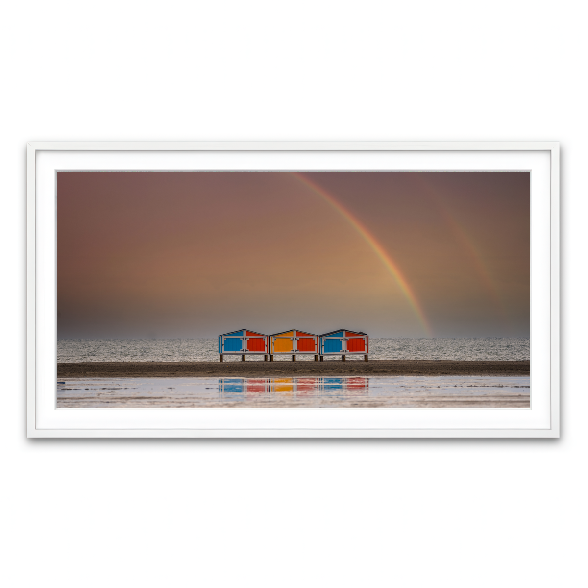 Framed Print 2x1 White