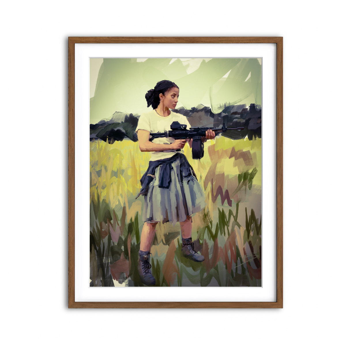 Framed Print 3x4 Walnut