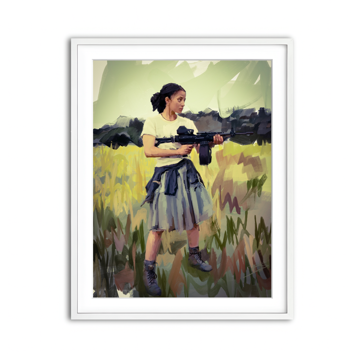Framed Print 3x4 White
