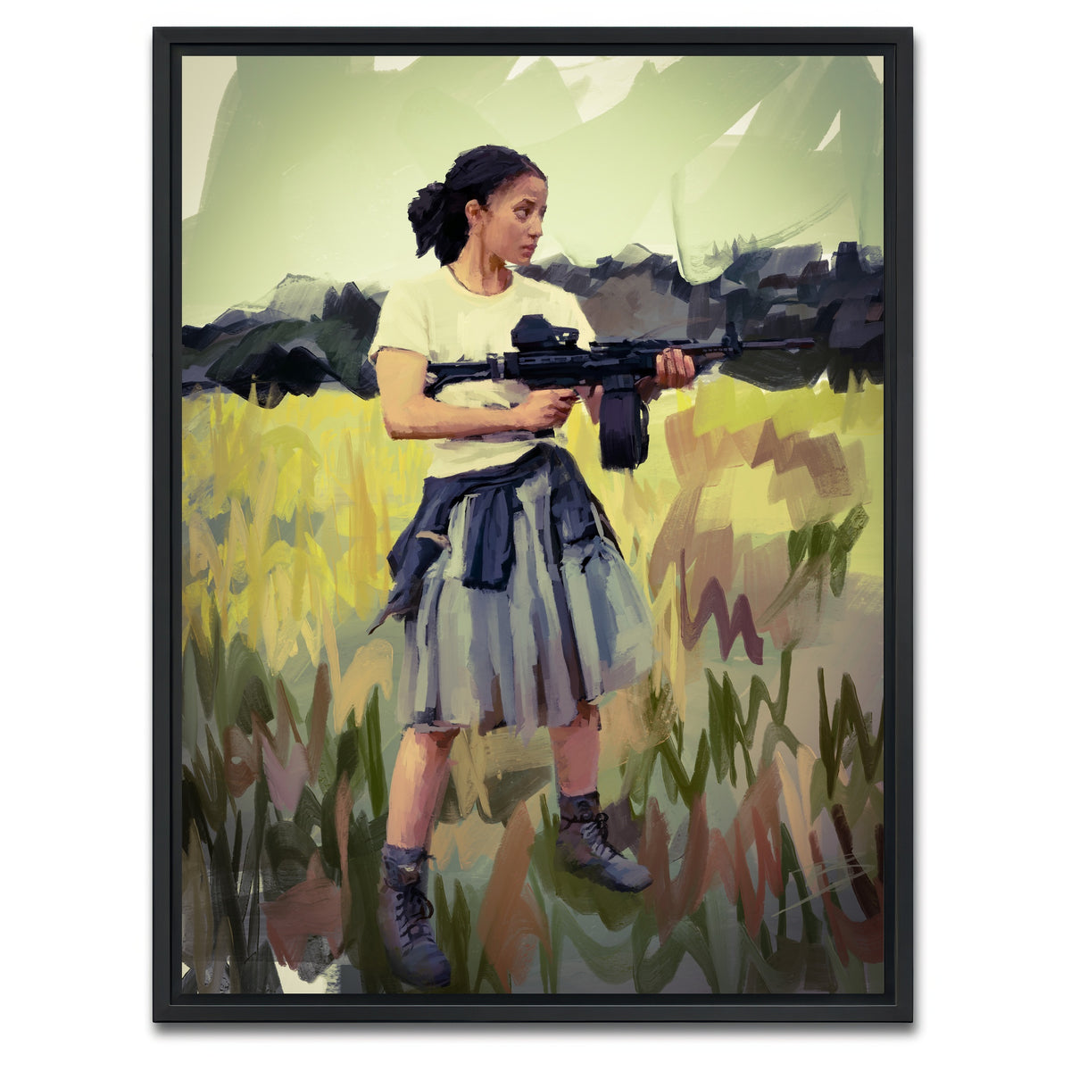 AUTO-MOCKUP WHITE | Willa - One Battle After Another | 1 Piece | Black Framed Canvas | group=3x4