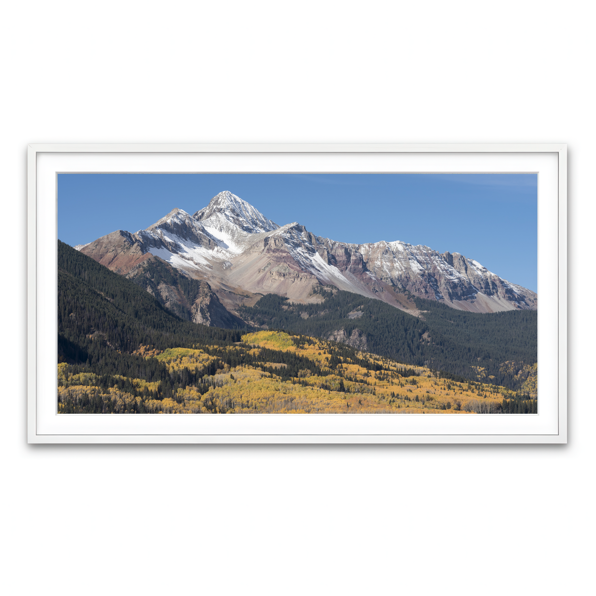 Framed Print 2x1 White