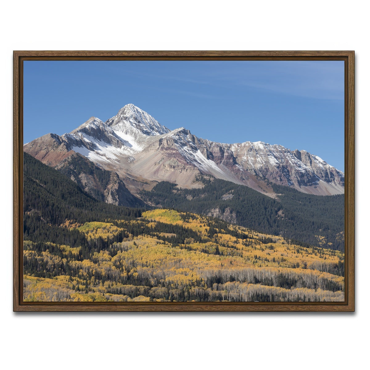 AUTO-MOCKUP WHITE | Wilson Peak | 1 Piece | Walnut Framed Canvas | group=4x3