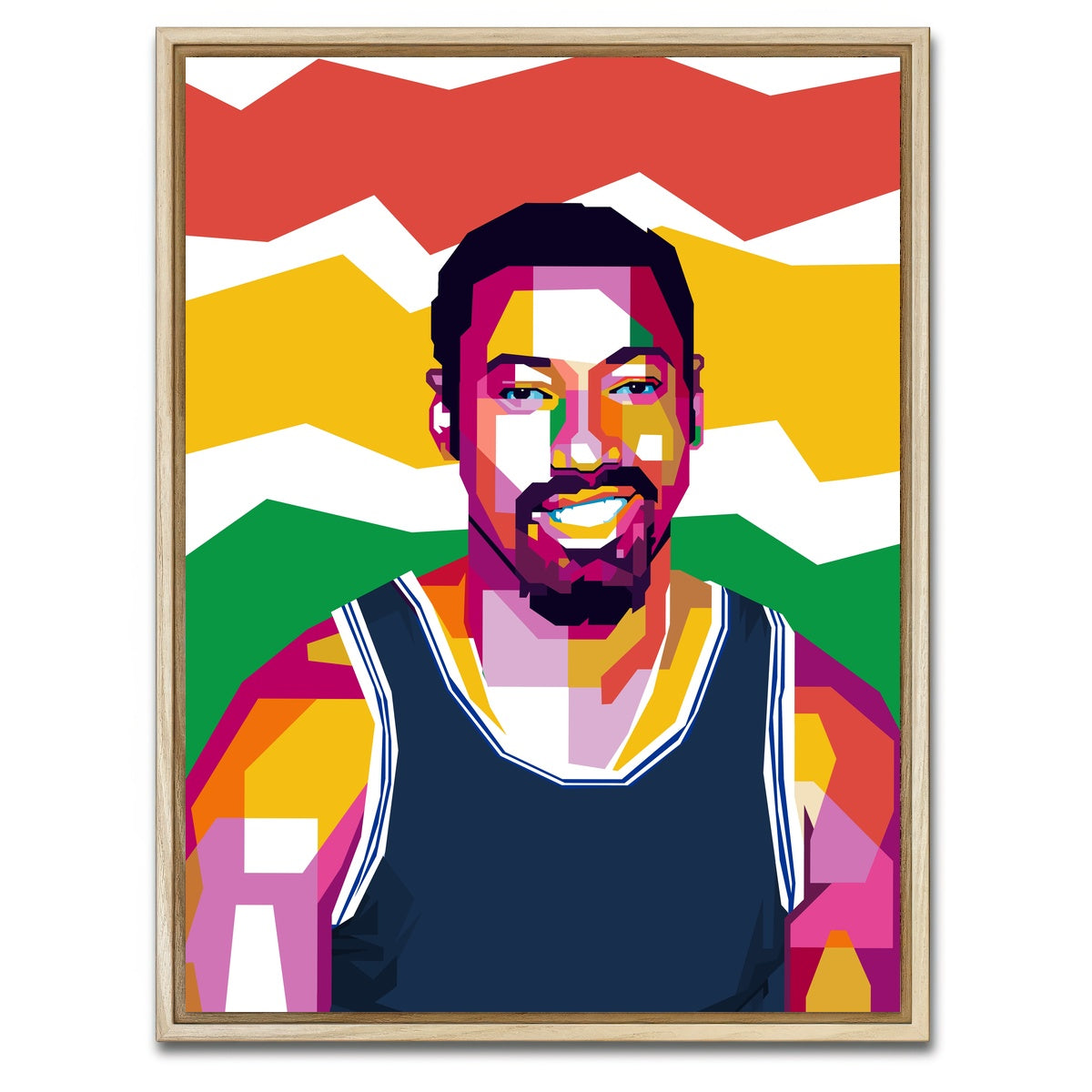 AUTO-MOCKUP WHITE | Wilt Chamberlain 2 | 1 Piece | Natural Framed Canvas | group=3x4