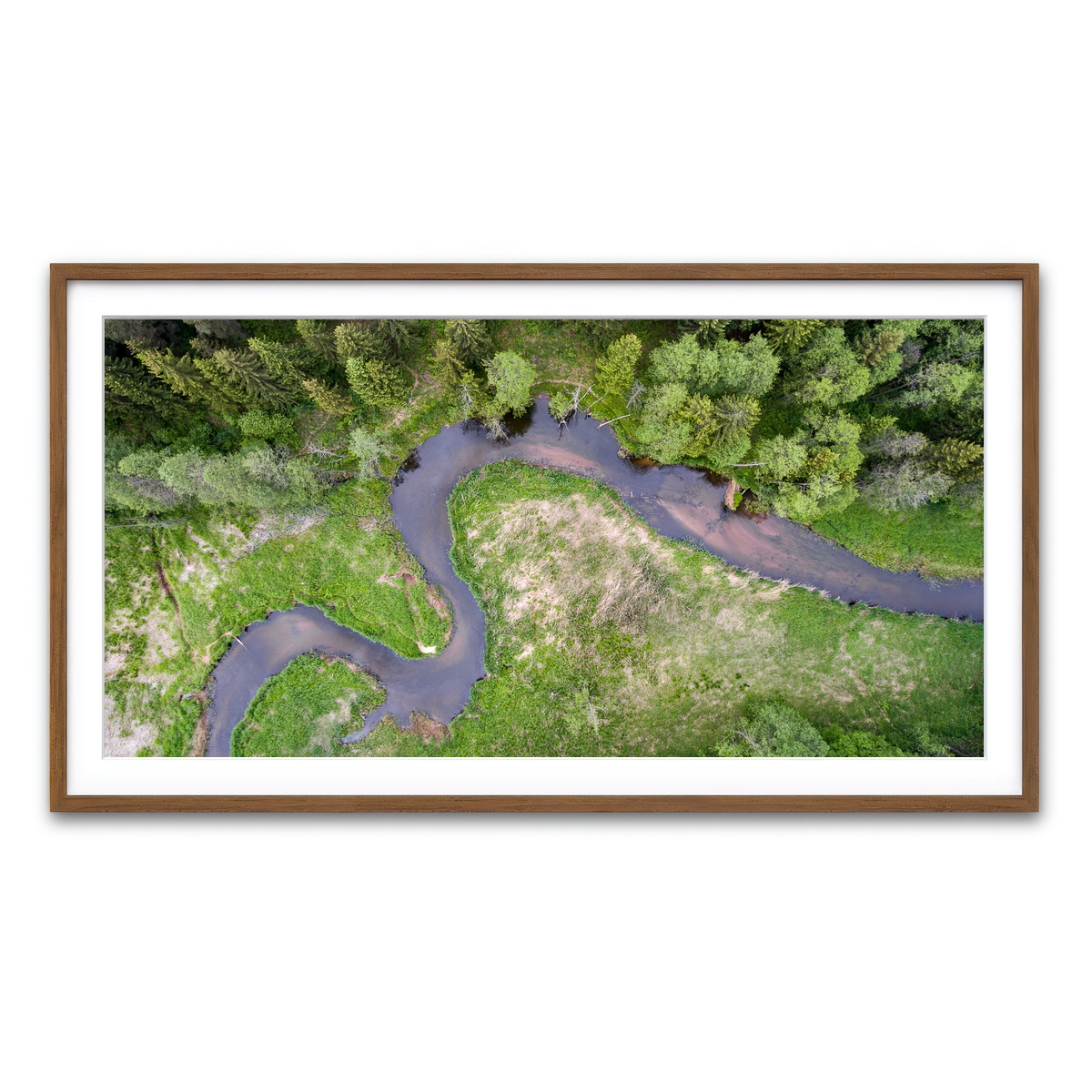 Framed Print 2x1 Walnut