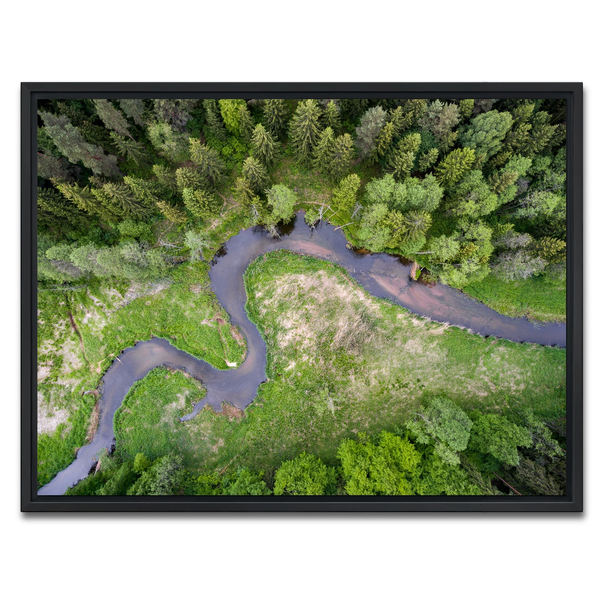 AUTO-MOCKUP WHITE | Winding Creek | 1 Piece | Black Framed Canvas | group=4x3