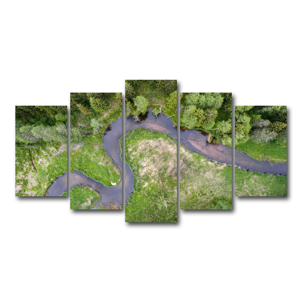 AUTO-MOCKUP WHITE | Winding Creek | 5 Piece | Gallery Wrap Canvas | group=5_normal