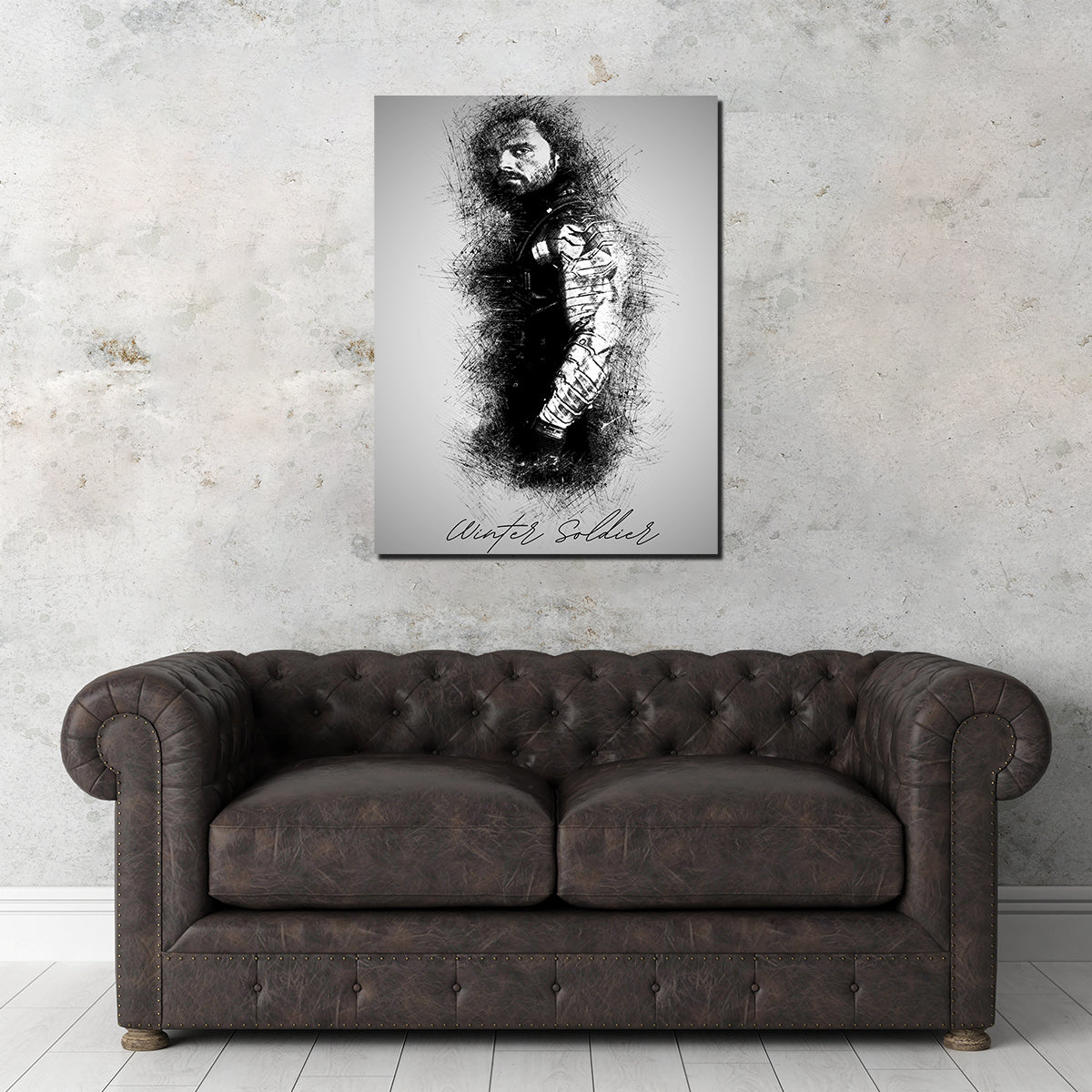 Winter Soldier Sketch Wall Art