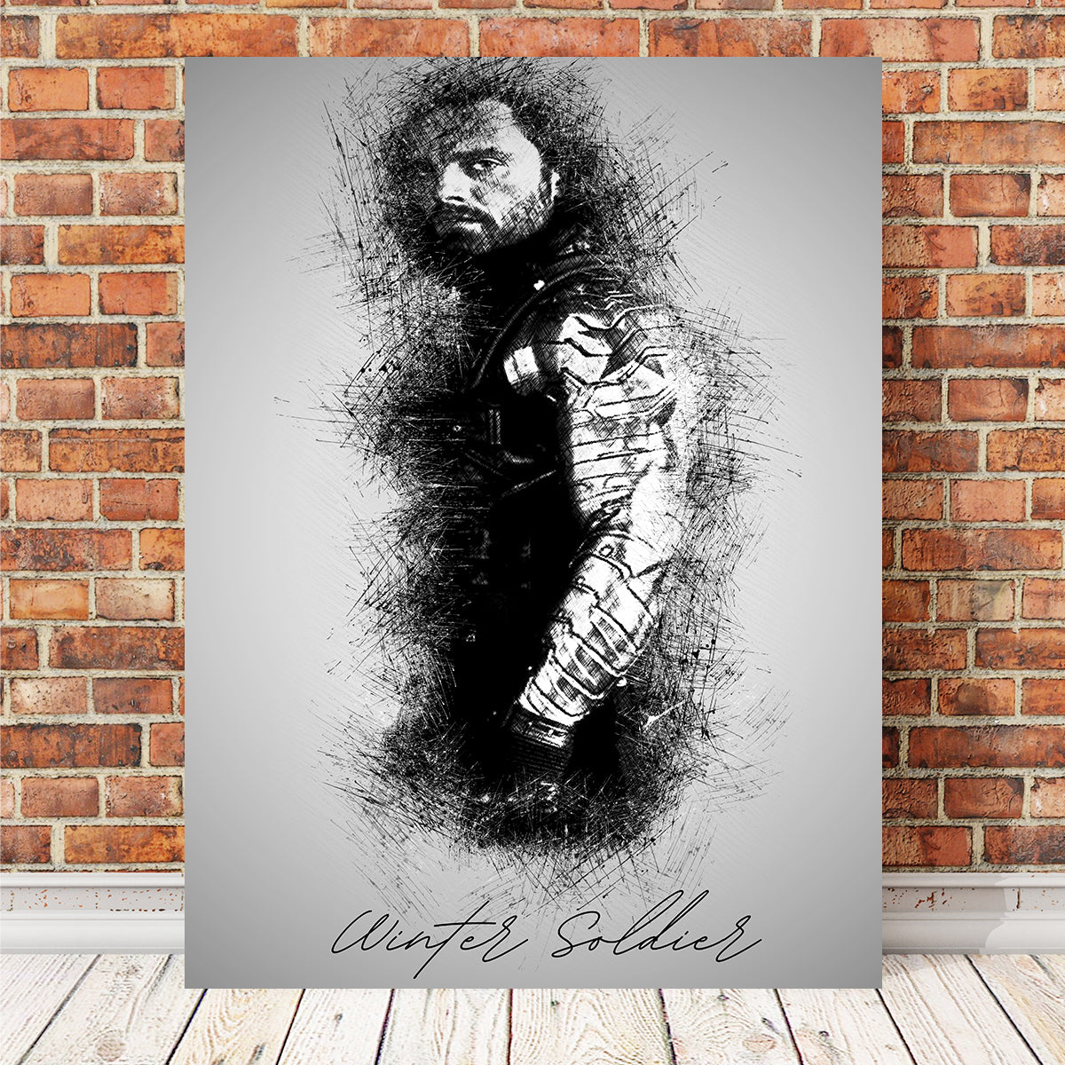 Winter Soldier Sketch Wall Art