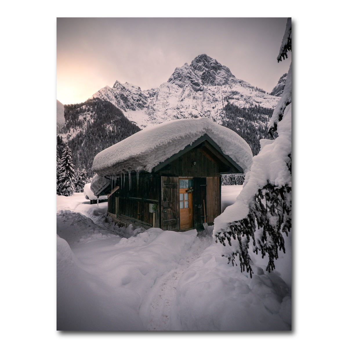 AUTO-MOCKUP WHITE | Winter Cabin | 1 Piece | Gallery Wrap Canvas | group=3x4