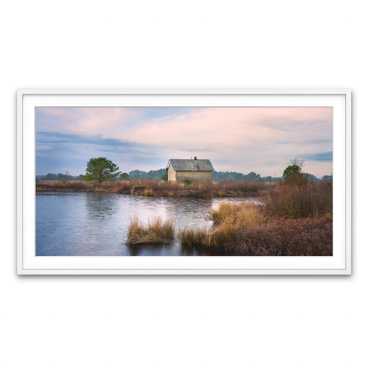 Framed Print 2x1 White