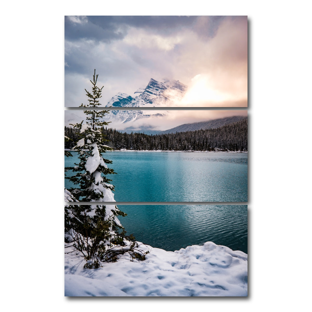 AUTO-MOCKUP WHITE | Winter Wonderland | 3 Piece | Gallery Wrap Canvas | group=12x24_stacked