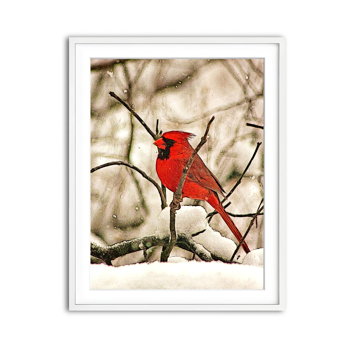 Framed Print 3x4 White