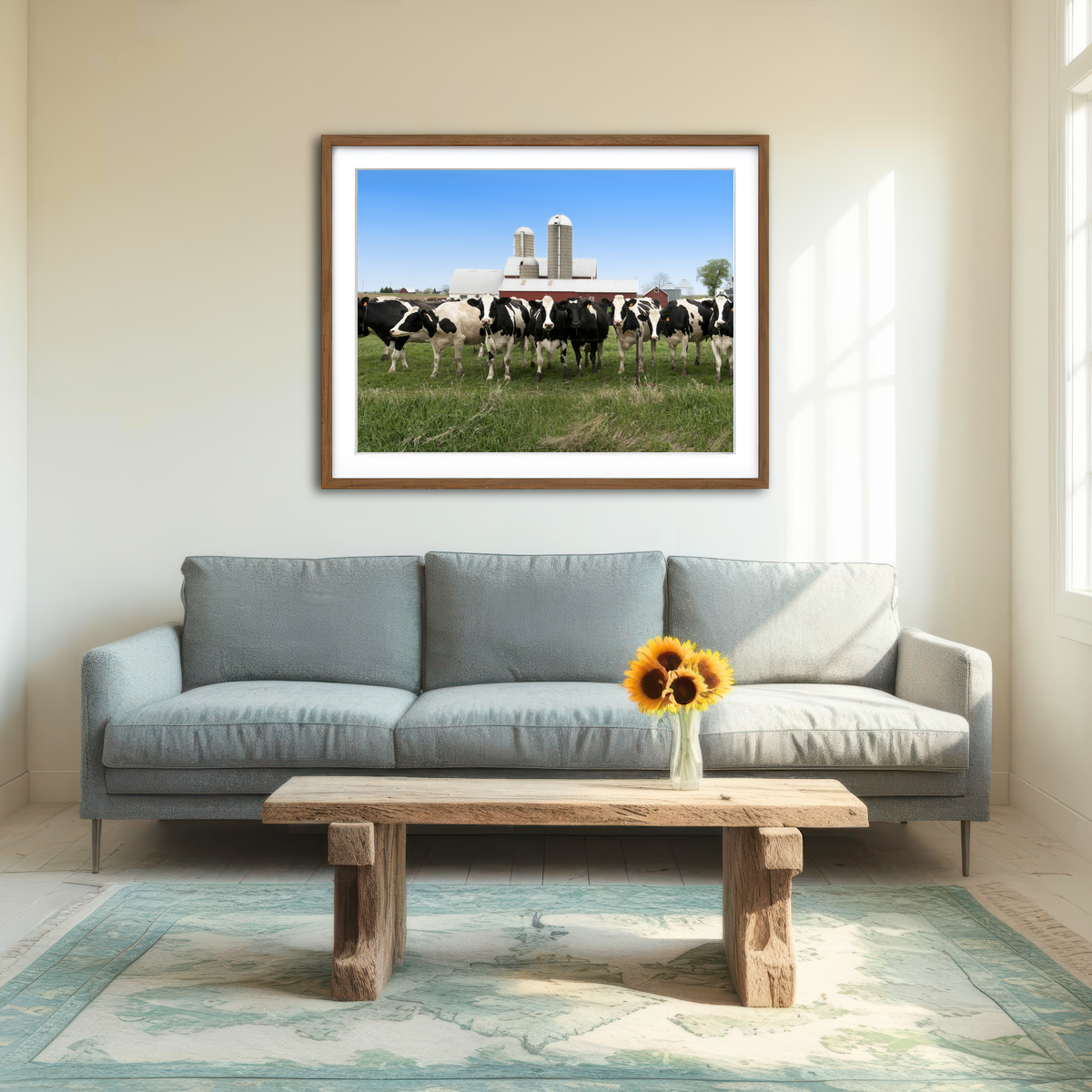 AUTO-MOCKUP ROOM | Wisconsin Dairy Cows Wall Art