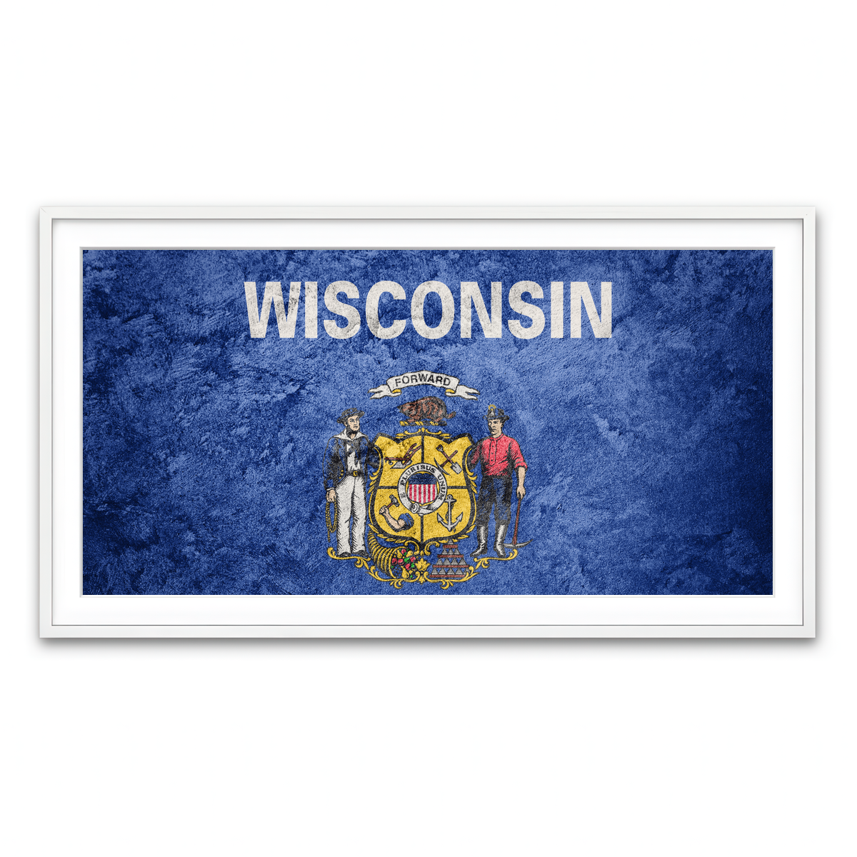 Framed Print 2x1 White