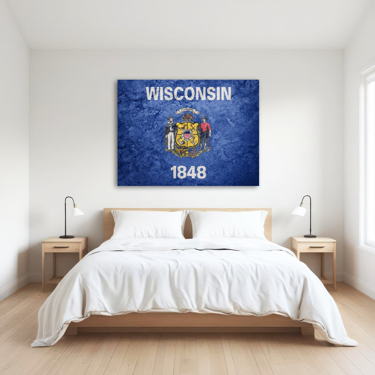 AUTO-MOCKUP ROOM | Wisconsin Flag Grunge
