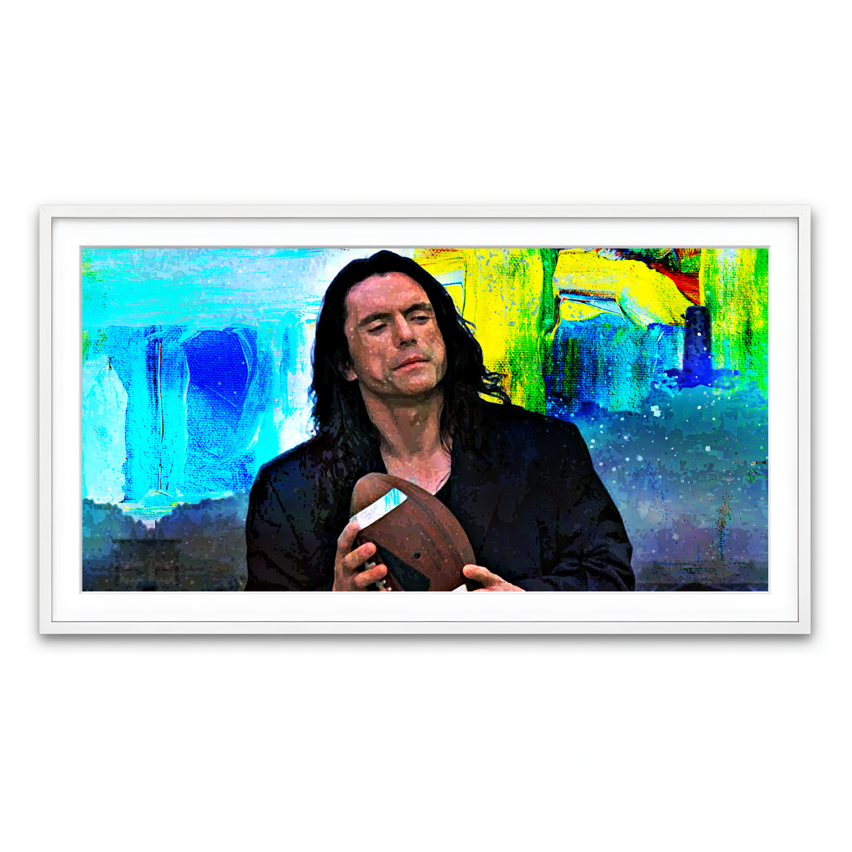 Framed Print 2x1 White