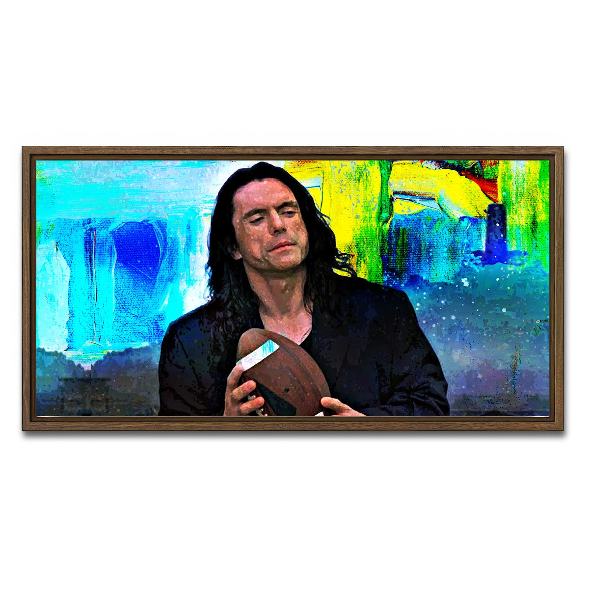 AUTO-MOCKUP WHITE | Wiseau | 1 Piece | Walnut Framed Canvas | group=2x1