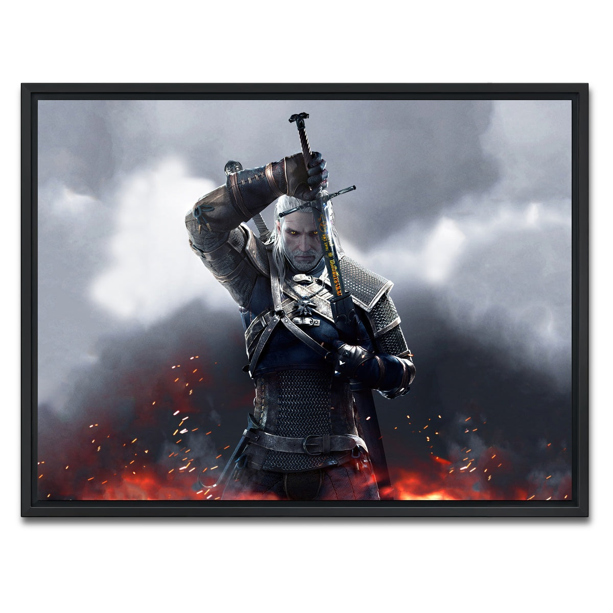 AUTO-MOCKUP WHITE | Witcher | 1 Piece | Black Framed Canvas | group=4x3