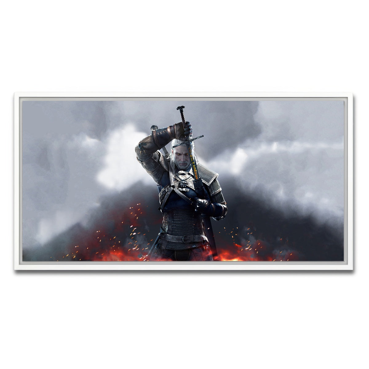 AUTO-MOCKUP WHITE | Witcher | 1 Piece | White Framed Canvas | group=2x1