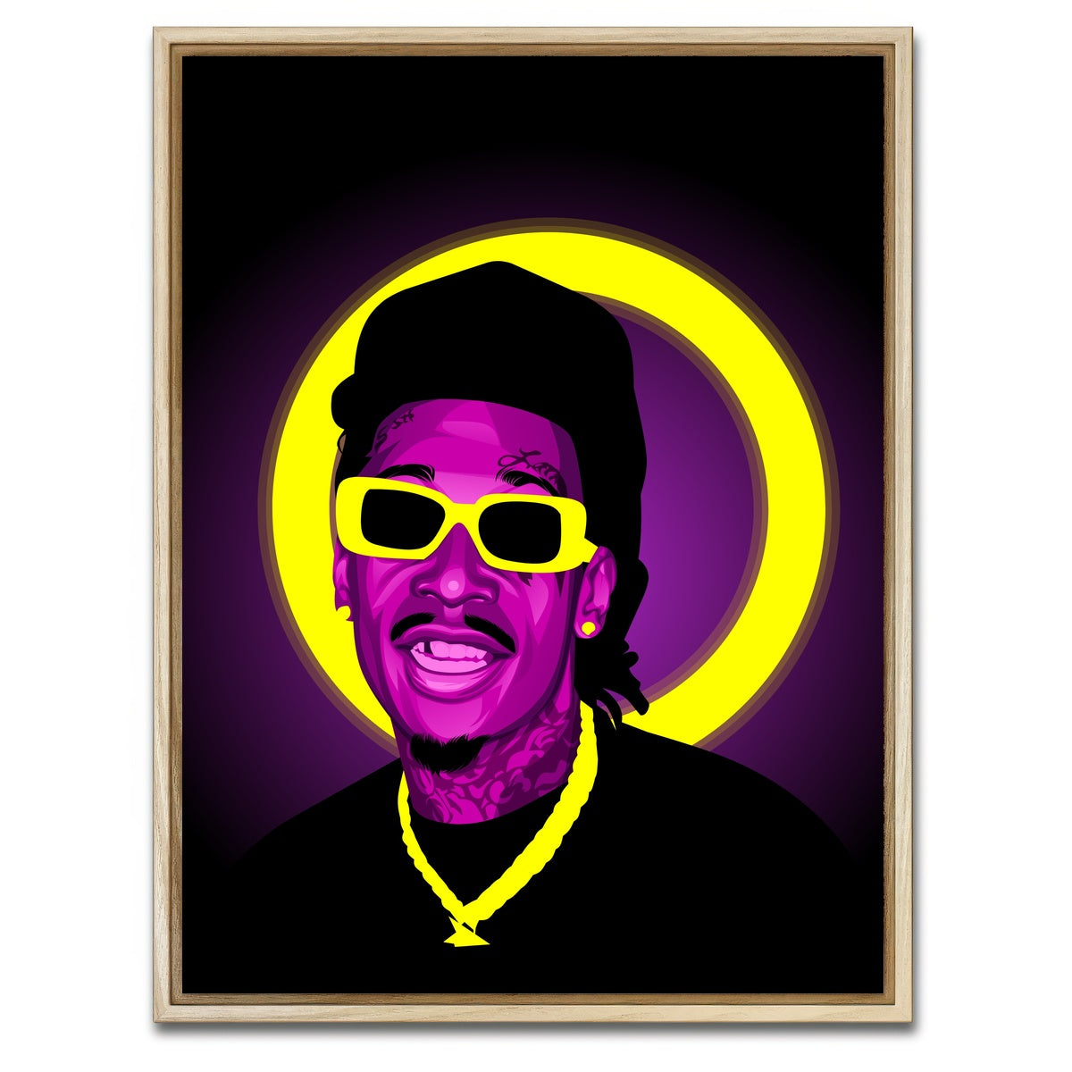 AUTO-MOCKUP WHITE | Wiz Khalifa | 1 Piece | Natural Framed Canvas | group=3x4