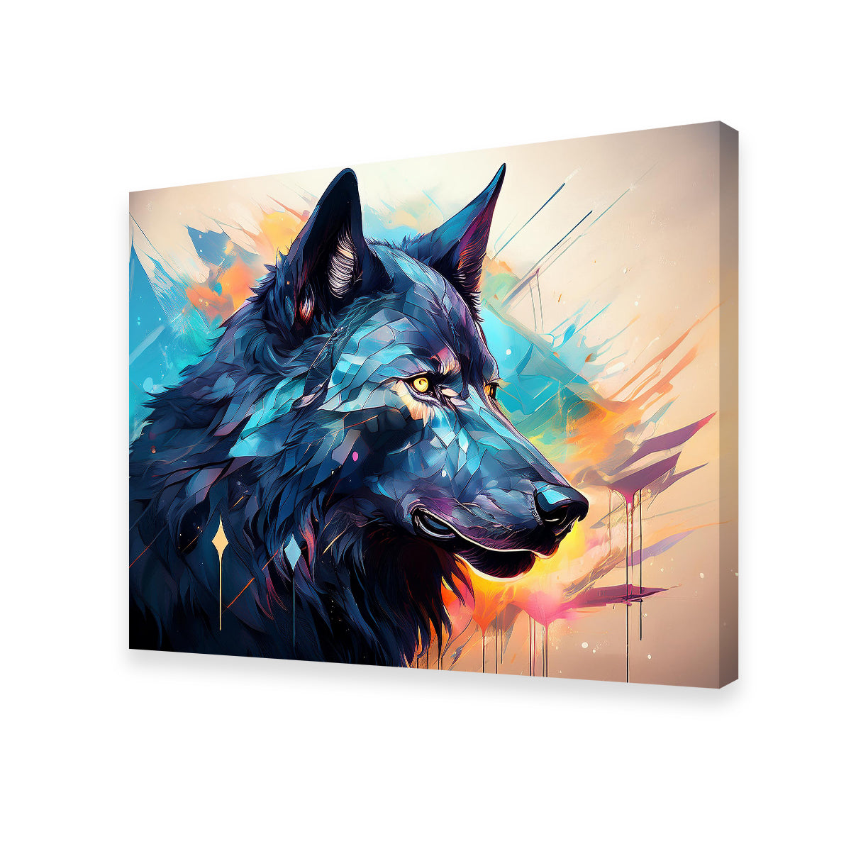 Wolf Abstract Painting Wall Art