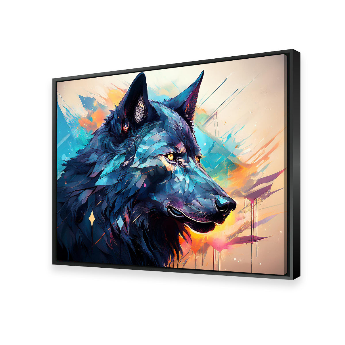 Wolf Abstract Painting Wall Art