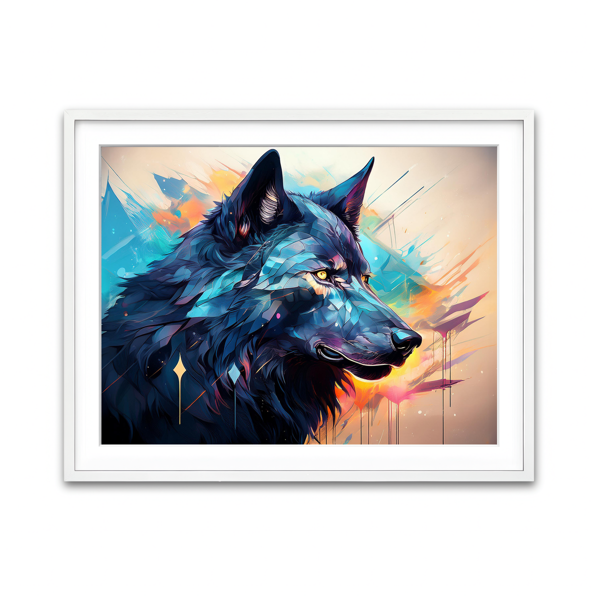 Framed Print 4x3 White