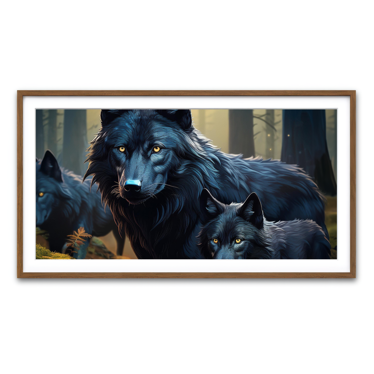 Framed Print 2x1 Walnut