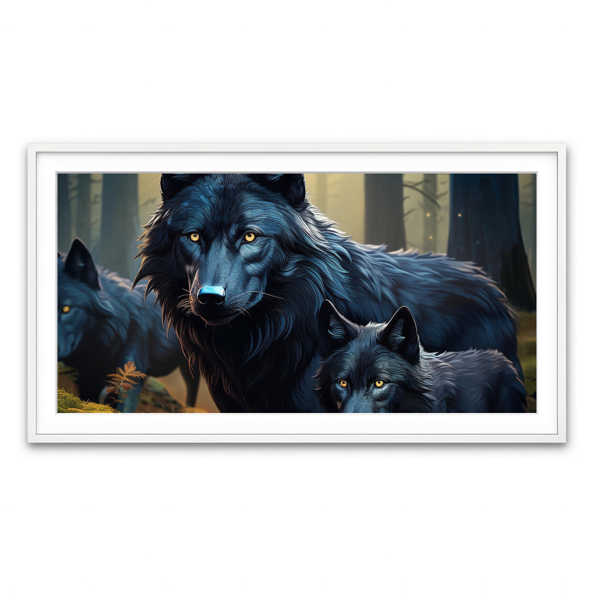 Framed Print 2x1 White