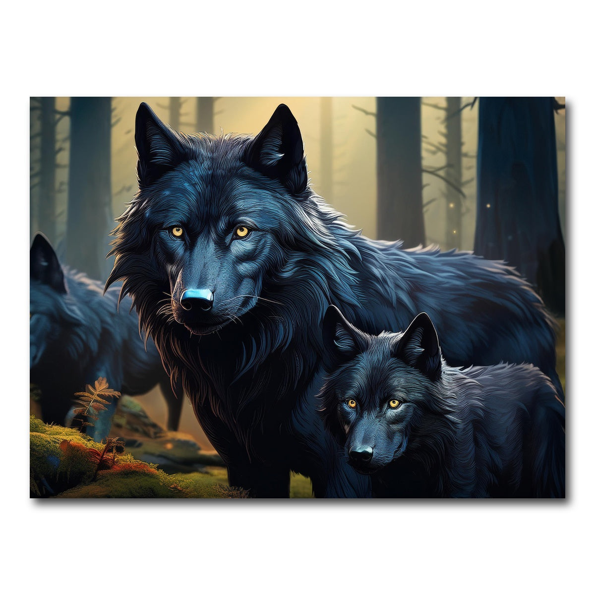 AUTO-MOCKUP WHITE | Wolf Family | 1 Piece | Gallery Wrap Canvas | group=4x3