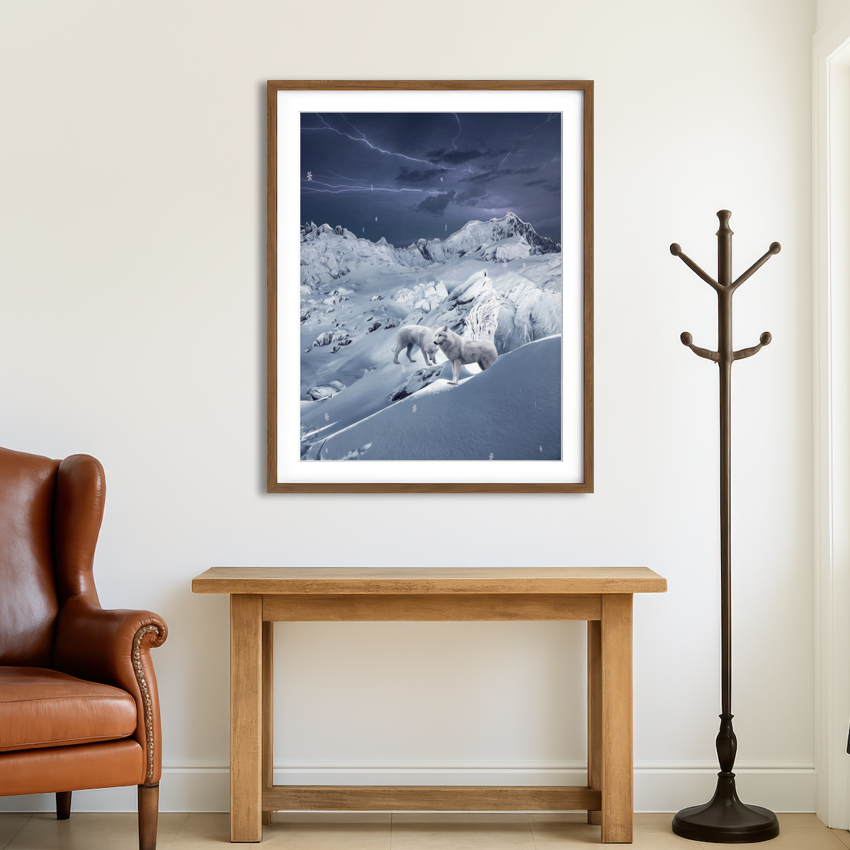 AUTO-MOCKUP ROOM | Wolf IceLand Wall Art