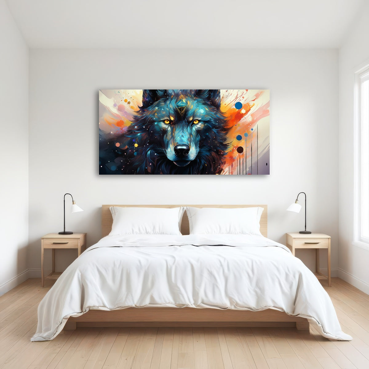 AUTO-MOCKUP ROOM | Wolf Painting
