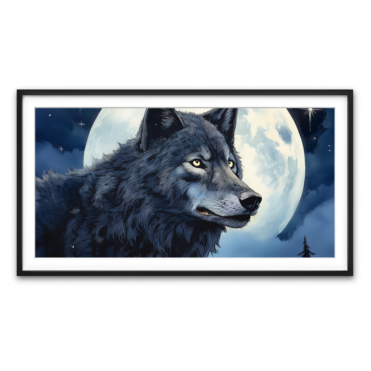 Framed Print 2x1 Black