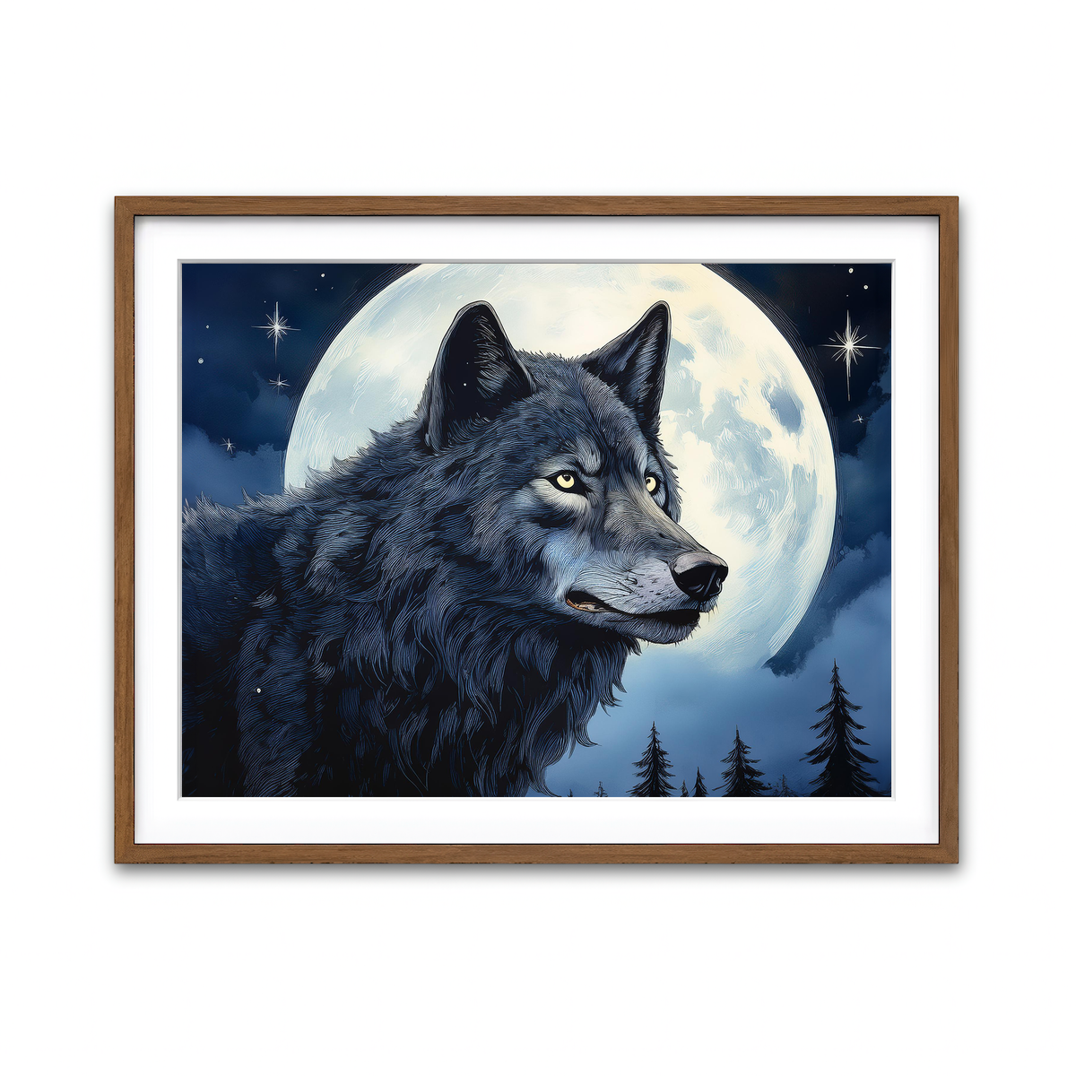 Framed Print 4x3 Walnut