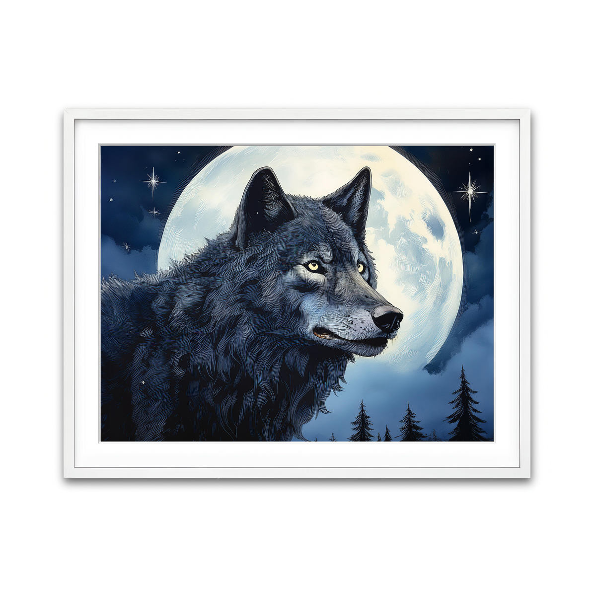 Framed Print 4x3 White