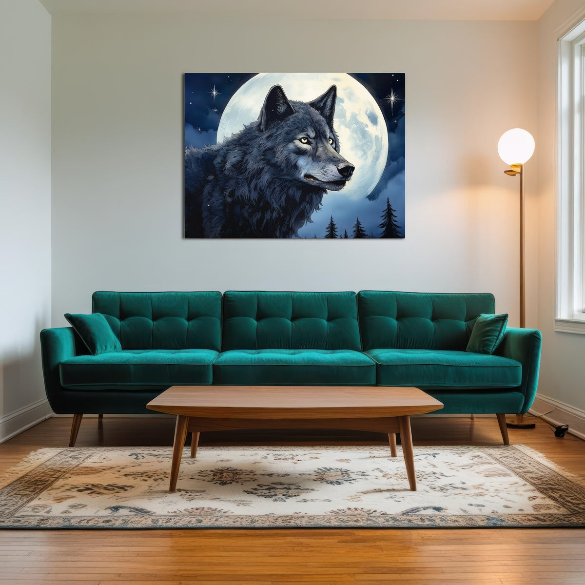 AUTO-MOCKUP ROOM | Wolf in the Moonlight