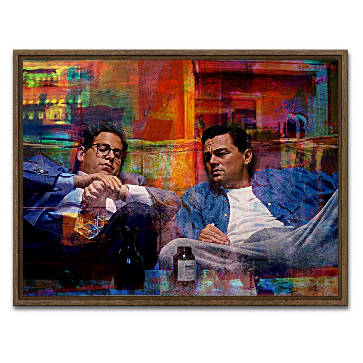 AUTO-MOCKUP WHITE | Wolf of Wall Street Lemmon | 1 Piece | Walnut Framed Canvas | group=4x3