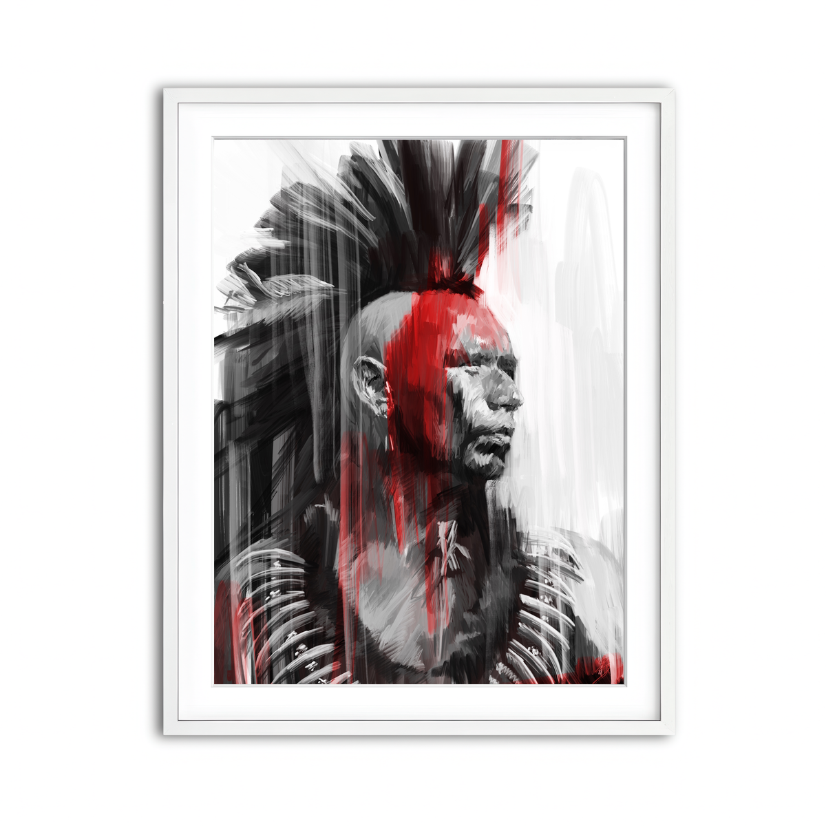 Framed Print 3x4 White