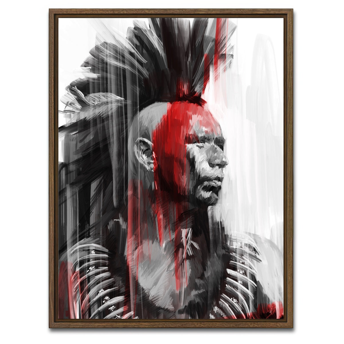 AUTO-MOCKUP WHITE | Wolves | 1 Piece | Walnut Framed Canvas | group=3x4