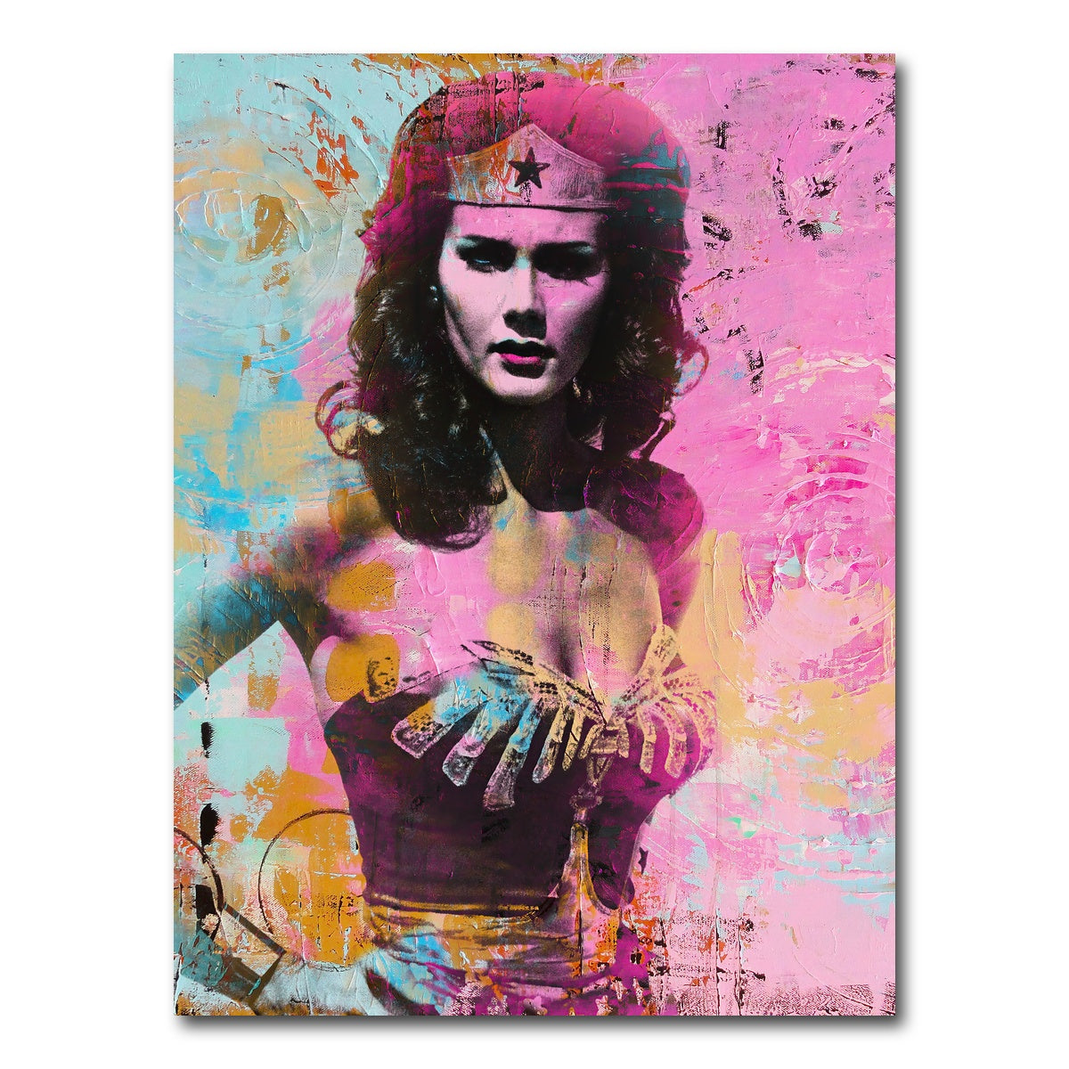 AUTO-MOCKUP WHITE | Wonder Woman Circles | 1 Piece | Gallery Wrap Canvas | group=3x4