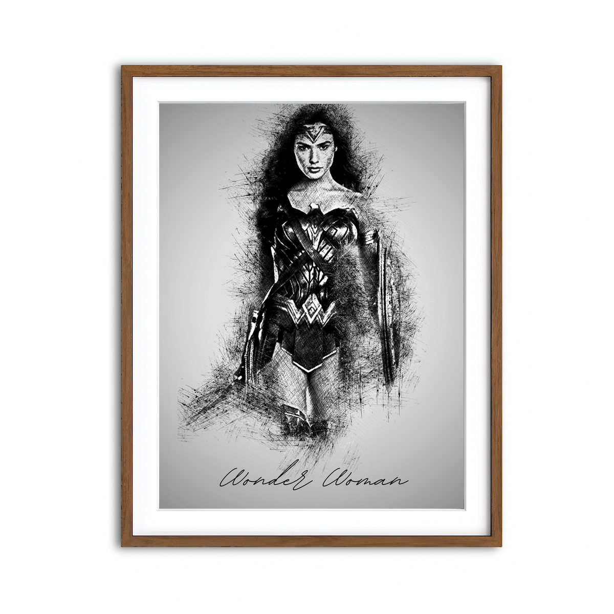 Framed Print 3x4 Walnut