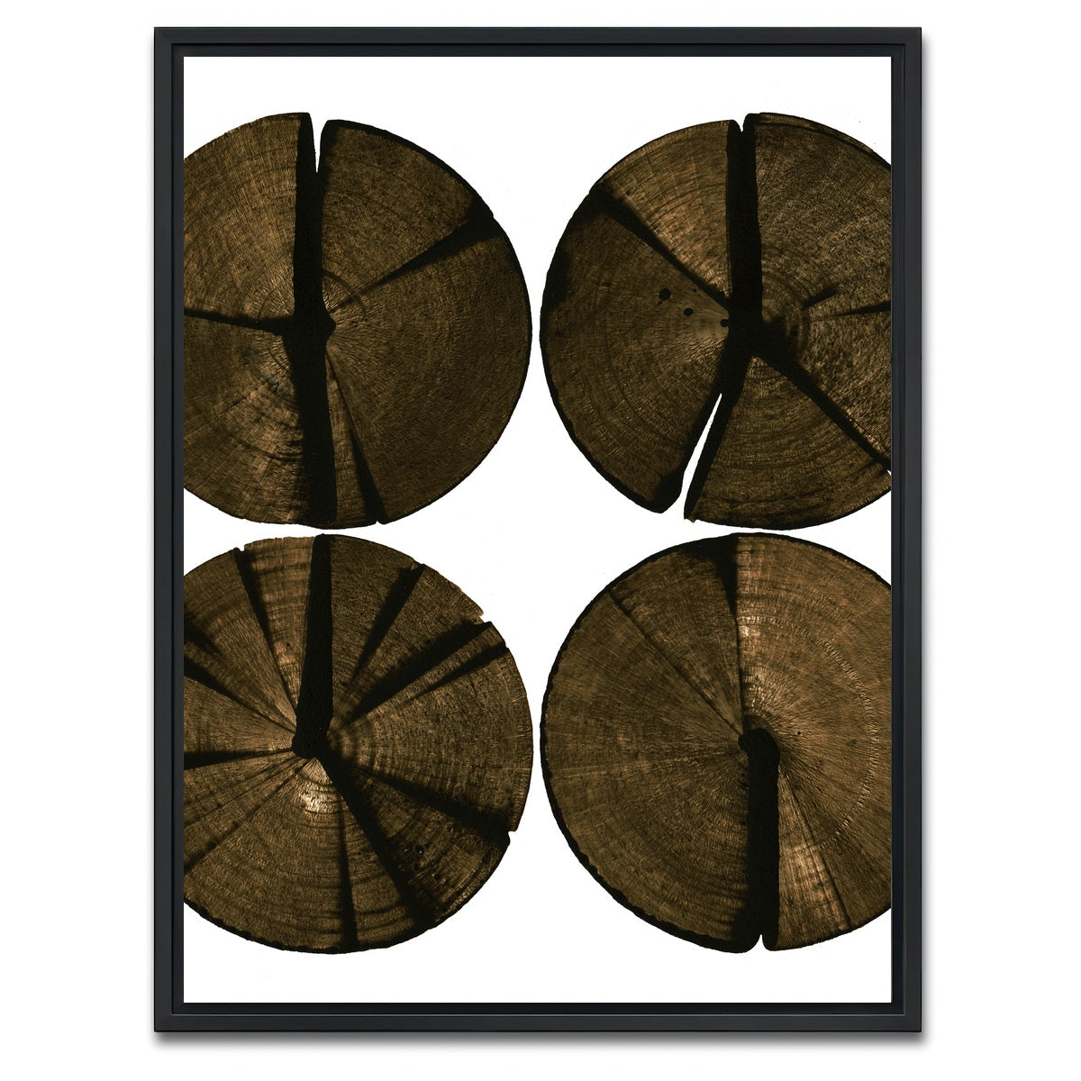 AUTO-MOCKUP WHITE | Wooden Rounds | 1 Piece | Black Framed Canvas | group=3x4
