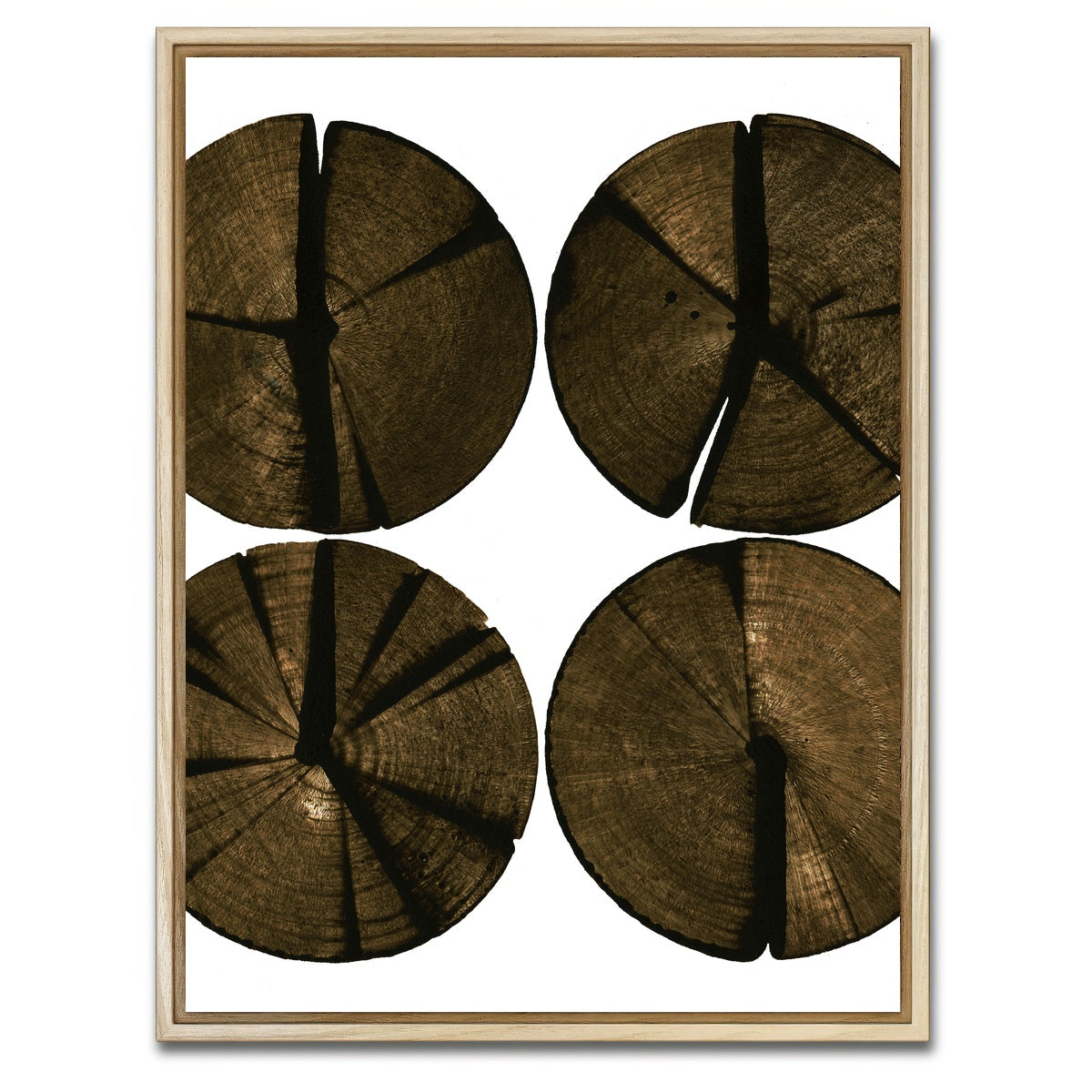 AUTO-MOCKUP WHITE | Wooden Rounds | 1 Piece | Natural Framed Canvas | group=3x4