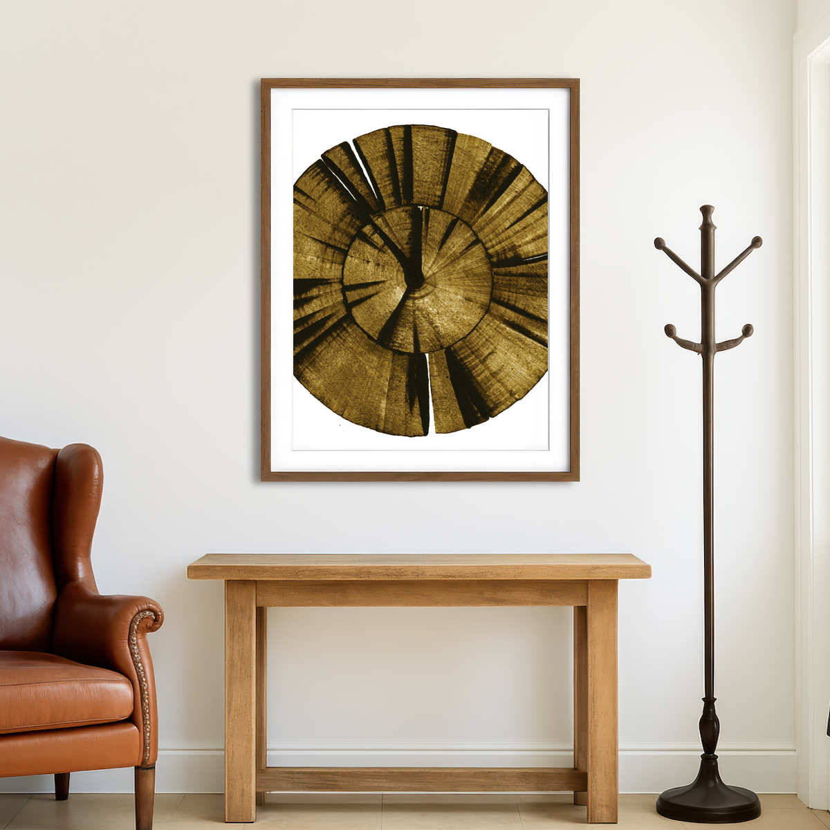 AUTO-MOCKUP ROOM | Wooden Spiral Wall Art