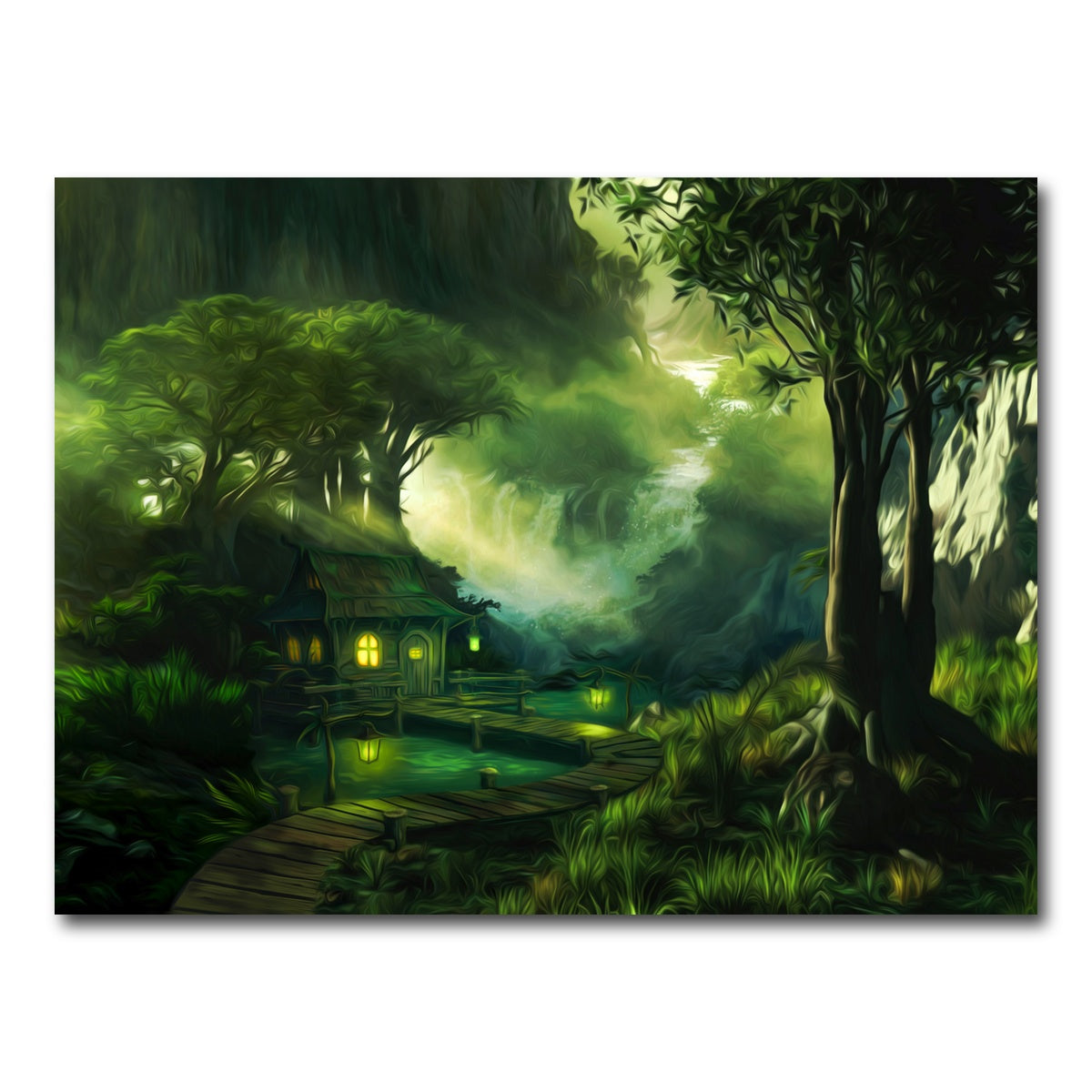 AUTO-MOCKUP WHITE | Woodland Cottage | 1 Piece | Gallery Wrap Canvas | group=4x3