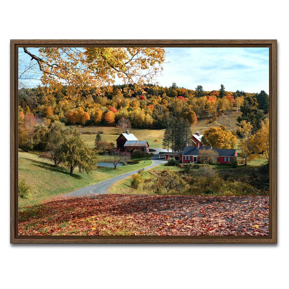 AUTO-MOCKUP WHITE | Woodstock Farmstead | 1 Piece | Walnut Framed Canvas | group=4x3