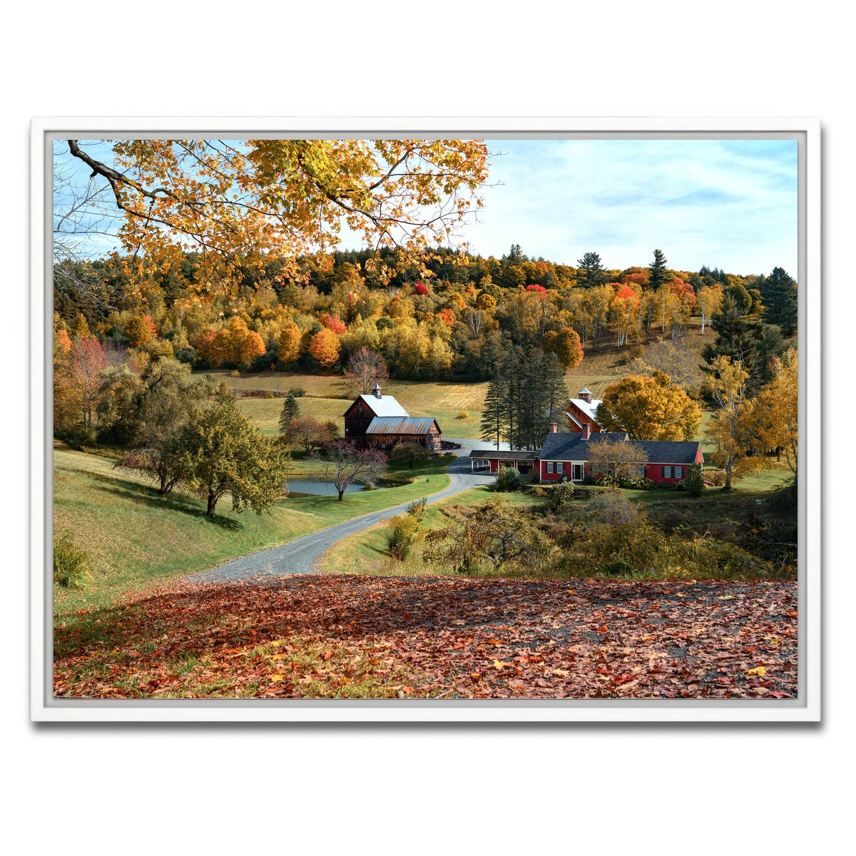 AUTO-MOCKUP WHITE | Woodstock Farmstead | 1 Piece | White Framed Canvas | group=4x3