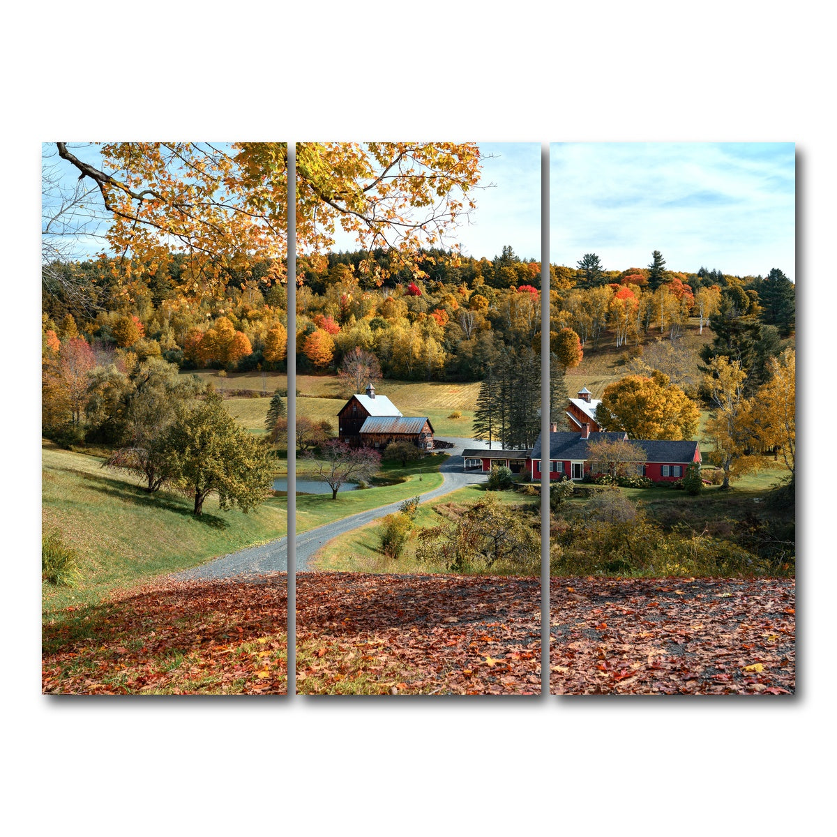 AUTO-MOCKUP WHITE | Woodstock Farmstead | 3 Piece | Gallery Wrap Canvas | group=8x18