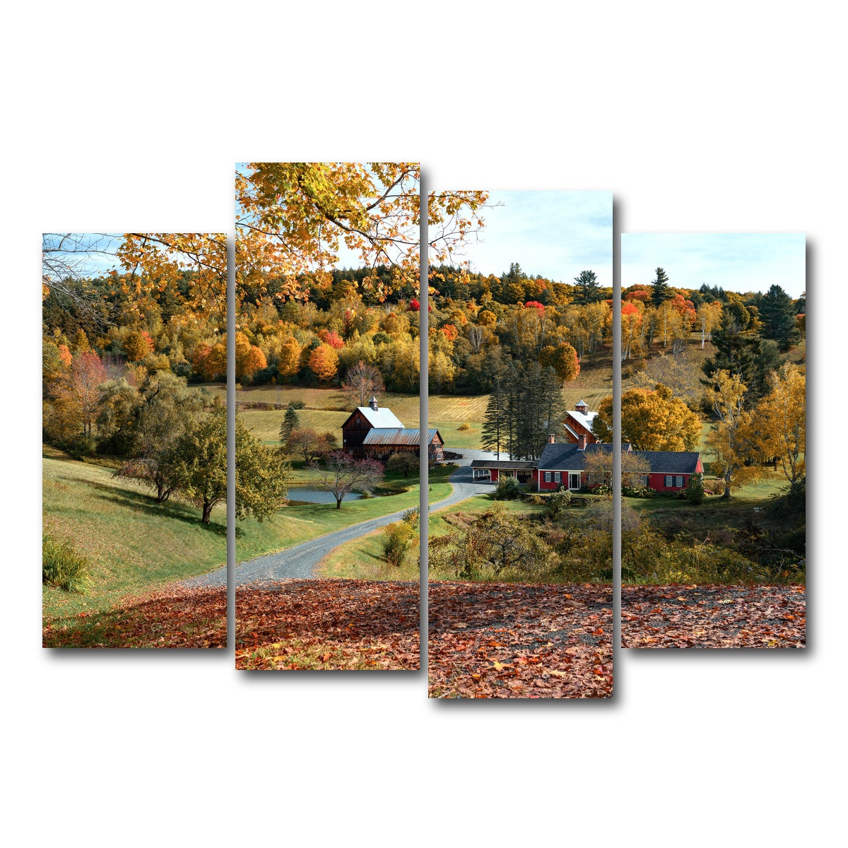 AUTO-MOCKUP WHITE | Woodstock Farmstead | 4 Piece | Gallery Wrap Canvas | group=4_normal