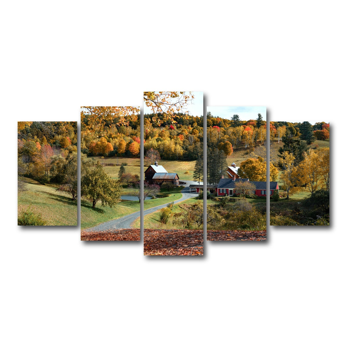 AUTO-MOCKUP WHITE | Woodstock Farmstead | 5 Piece | Gallery Wrap Canvas | group=5_normal